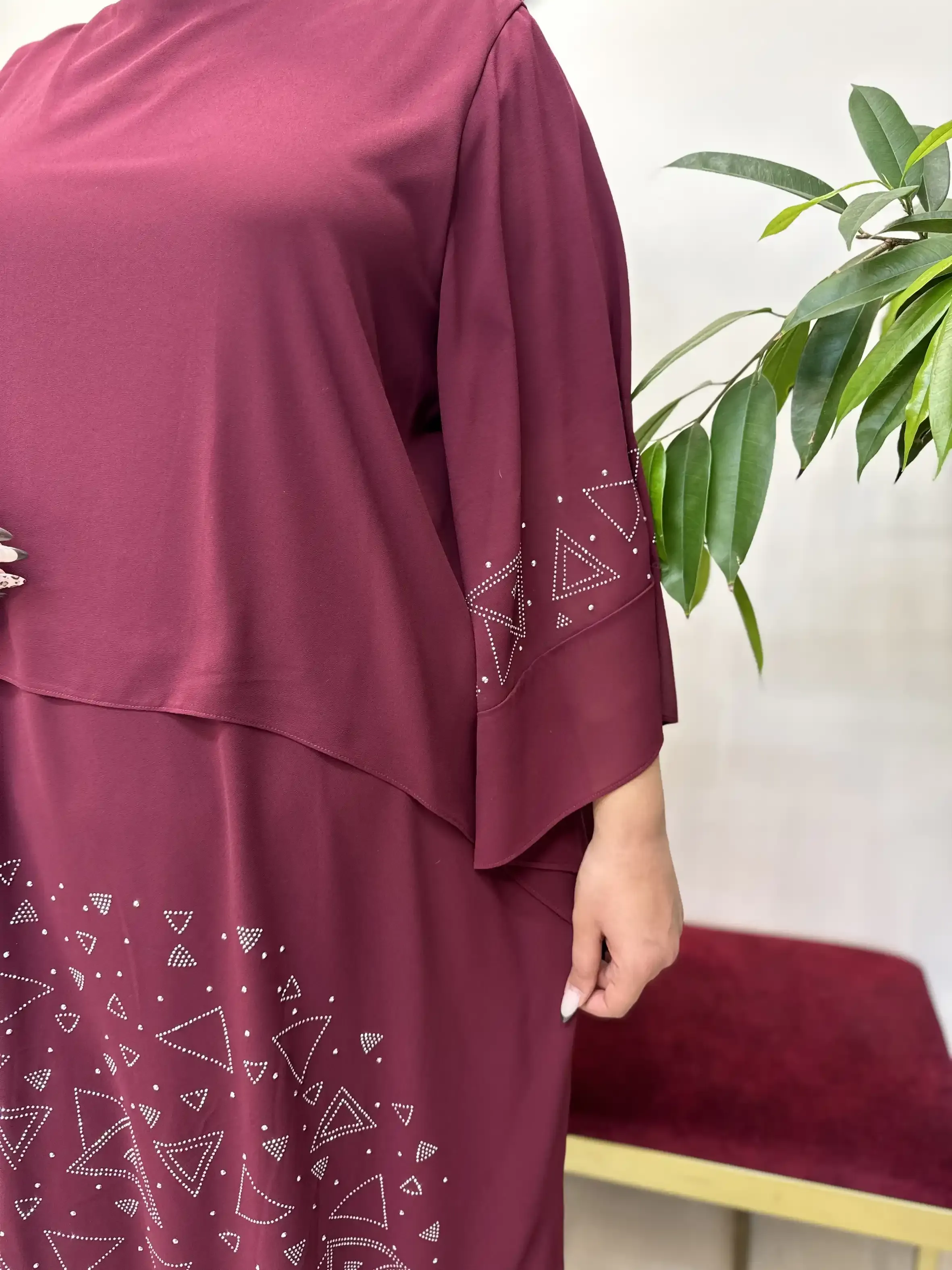 پیراهن نگین مثلثی