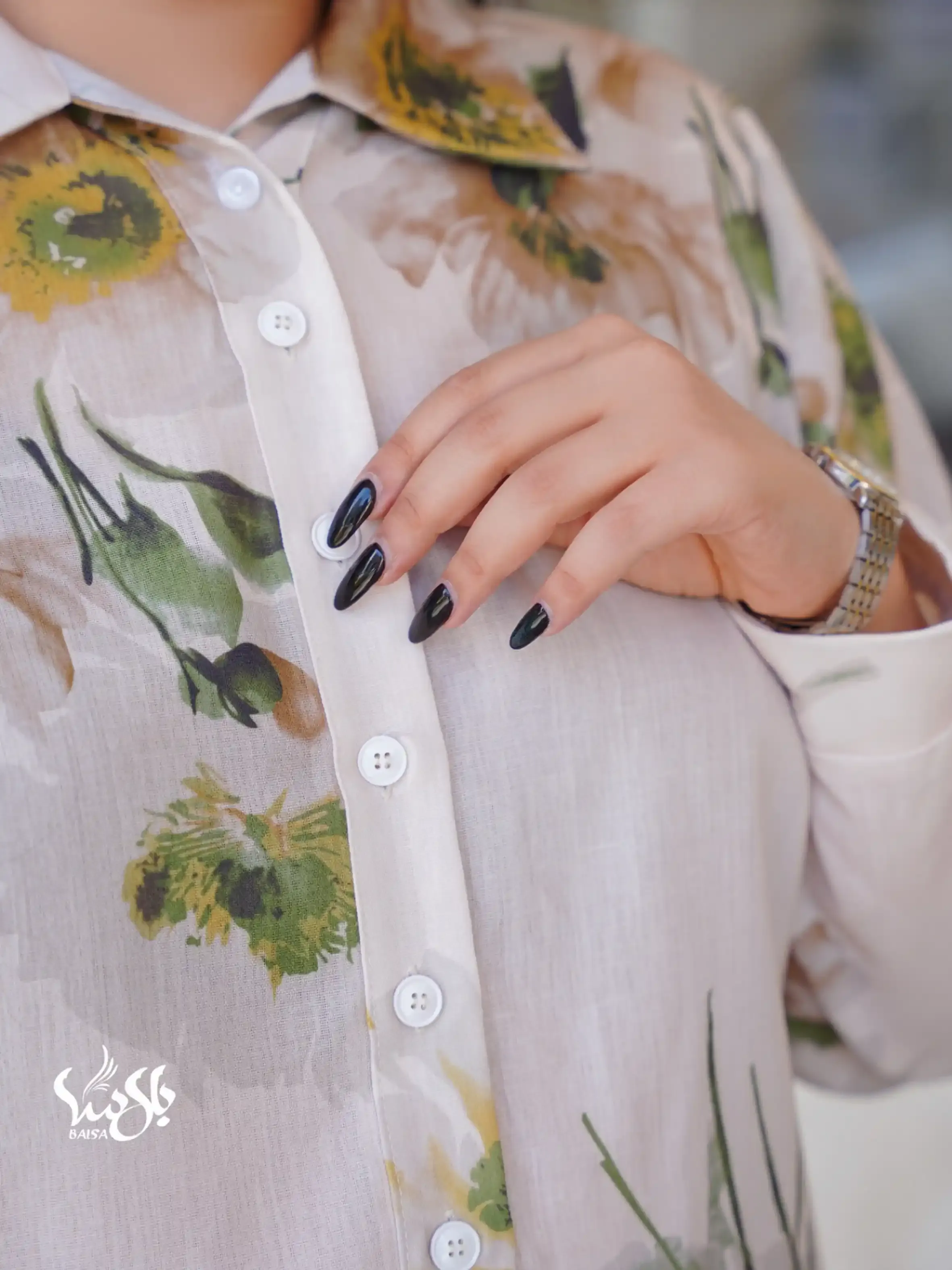 شومیز گلدار نخی