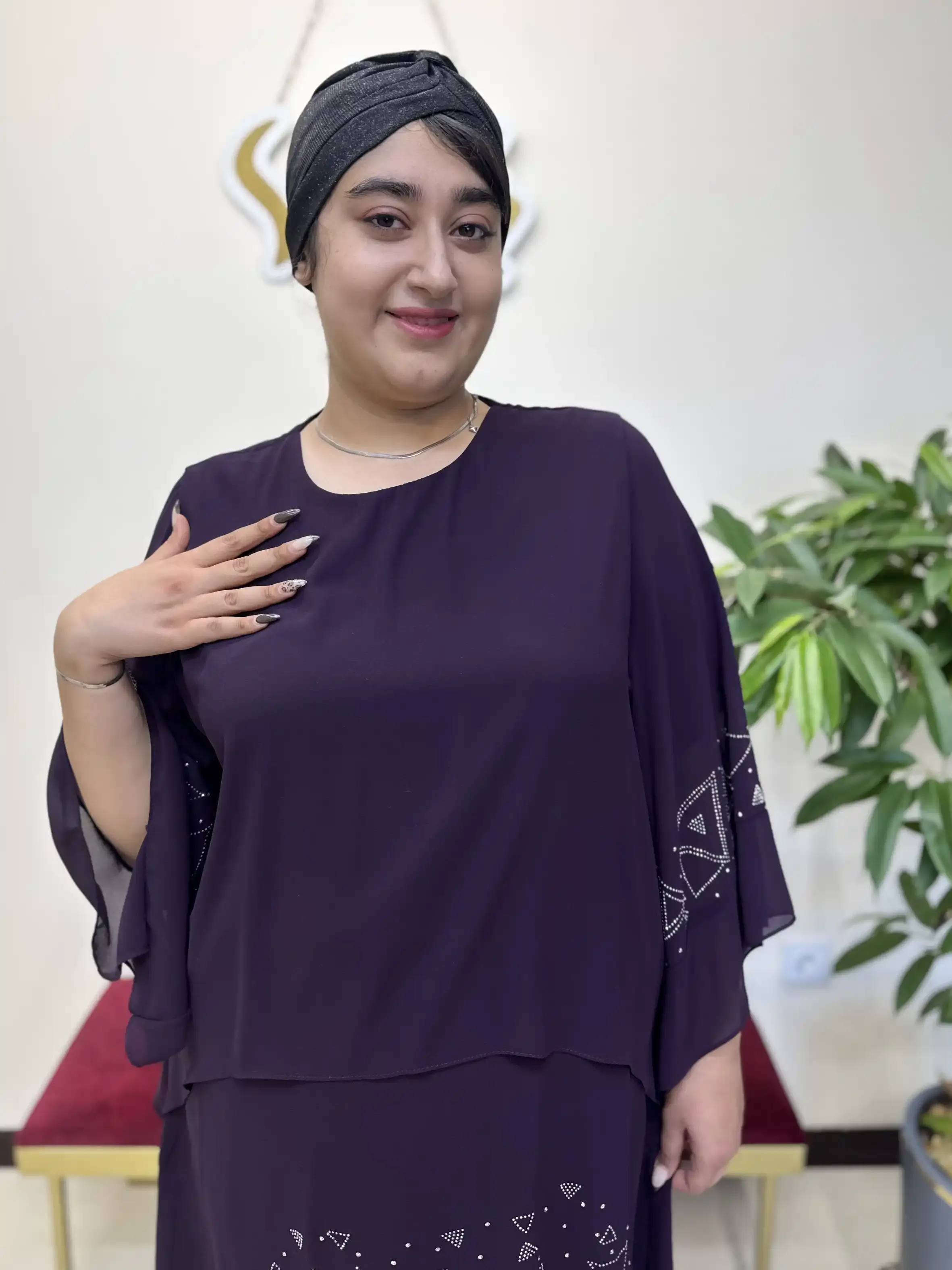 پیراهن نگین مثلثی