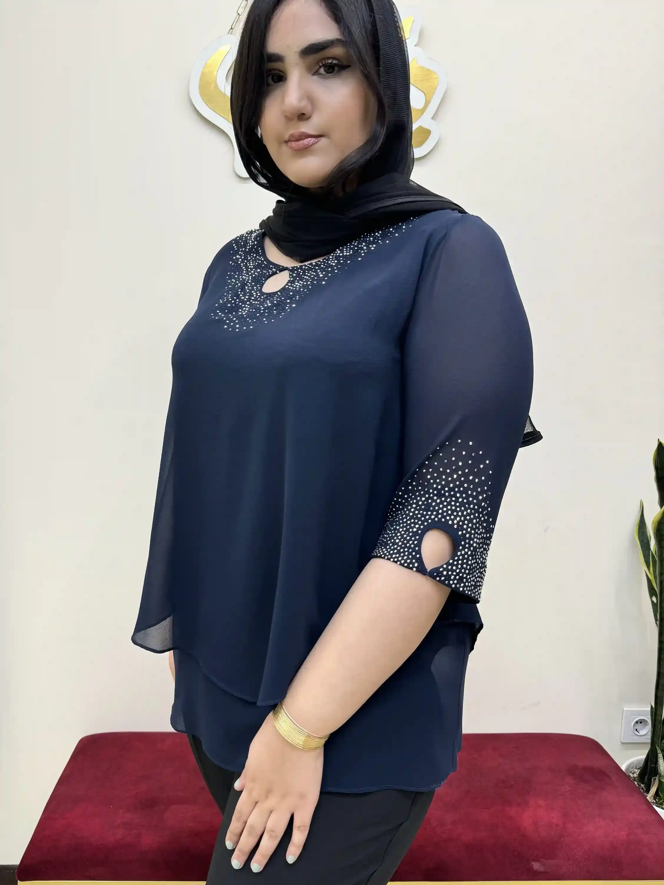تونیک یقه اشکی شعله