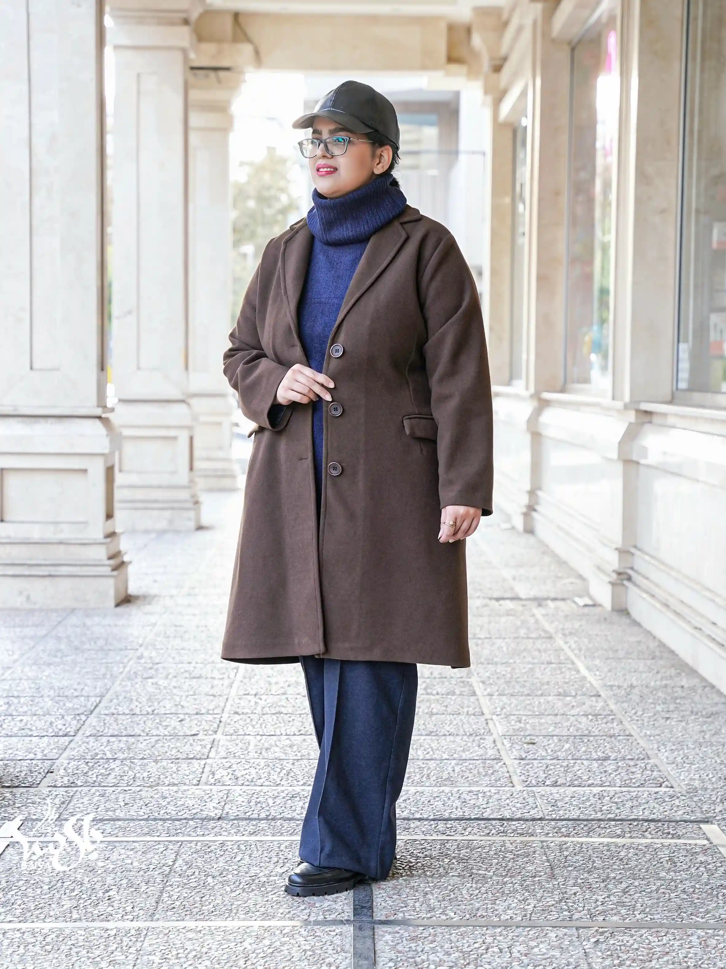 پالتو فوتر سه دکمه یقه انگلیسی