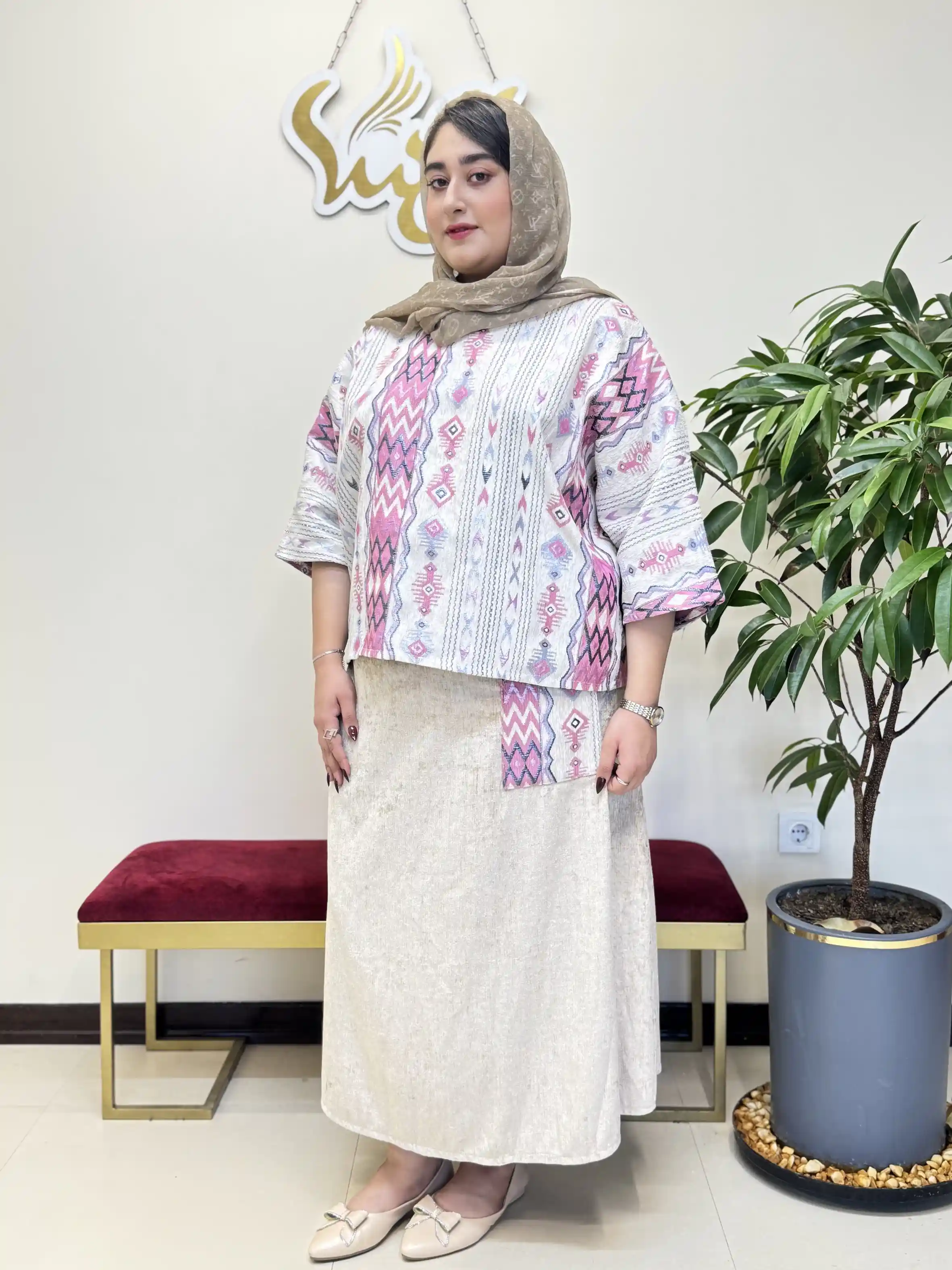 کت و دامن ژاکارد رامونا