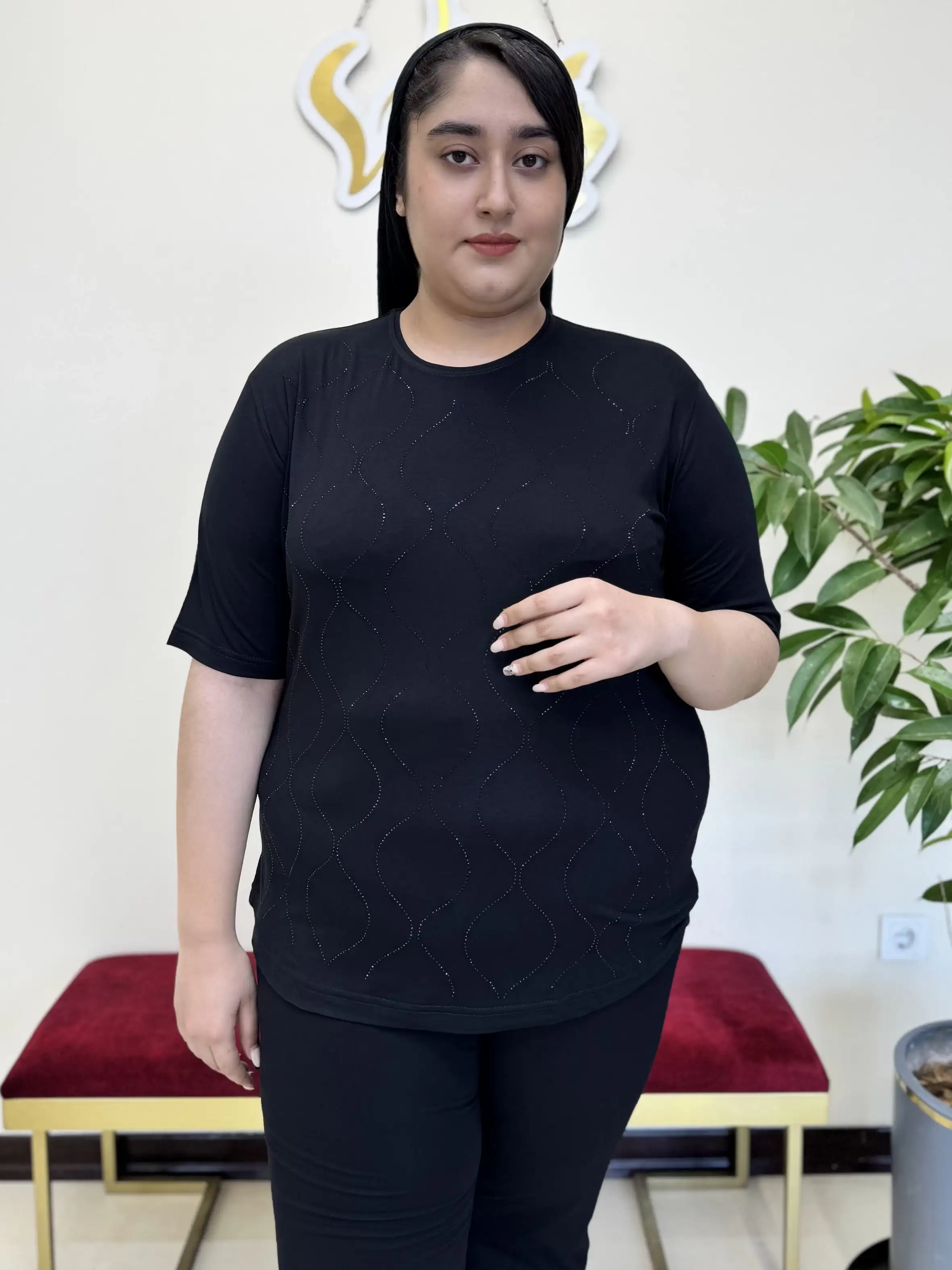 تیشرت نخی نگینی