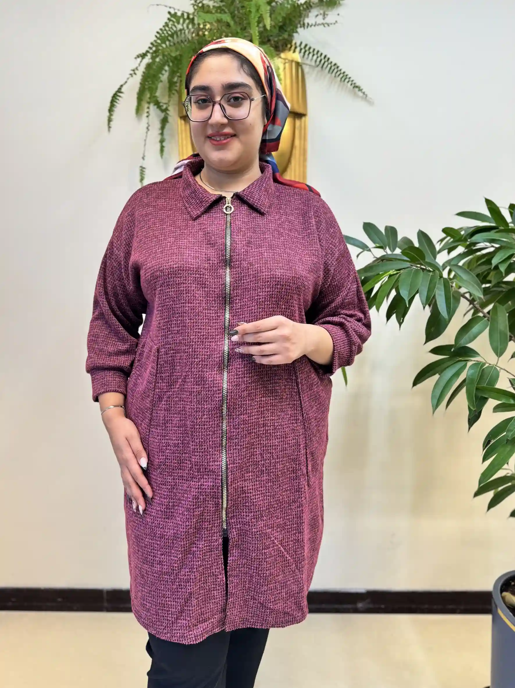 مانتو بیسکوییتی زیپی