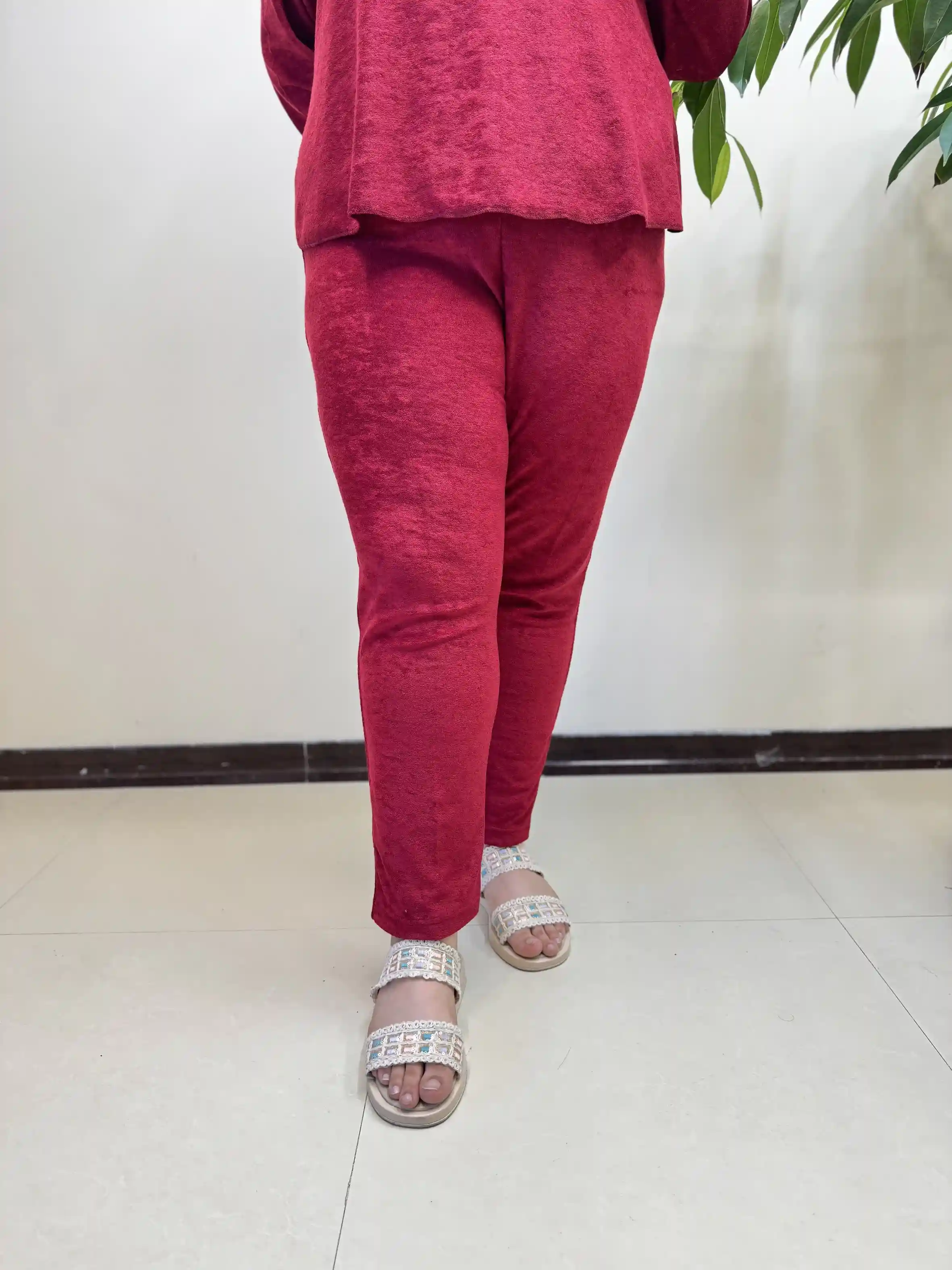 شلوار راسته راحتی مخمل