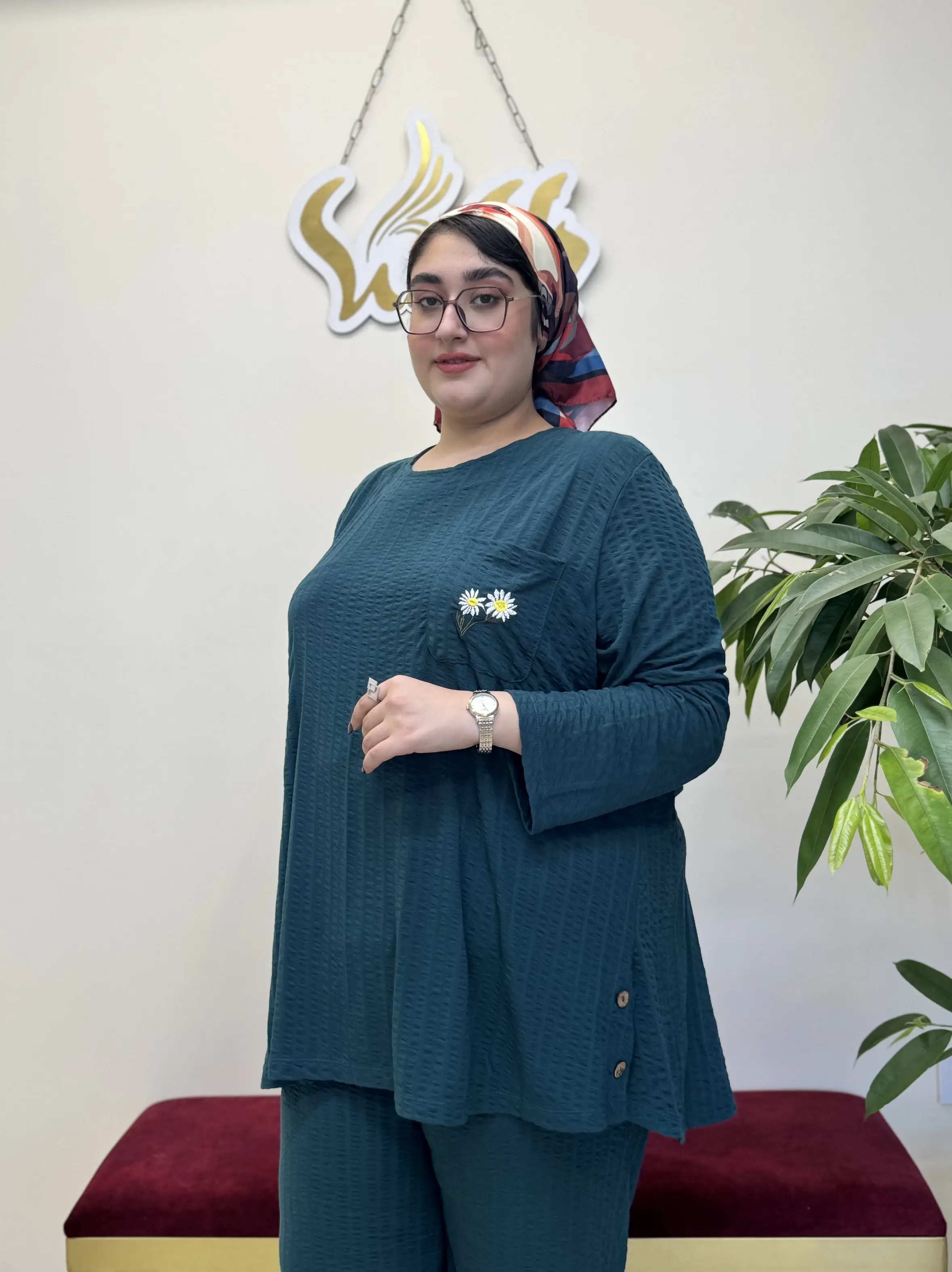 تونیک یقه گرد بابونه