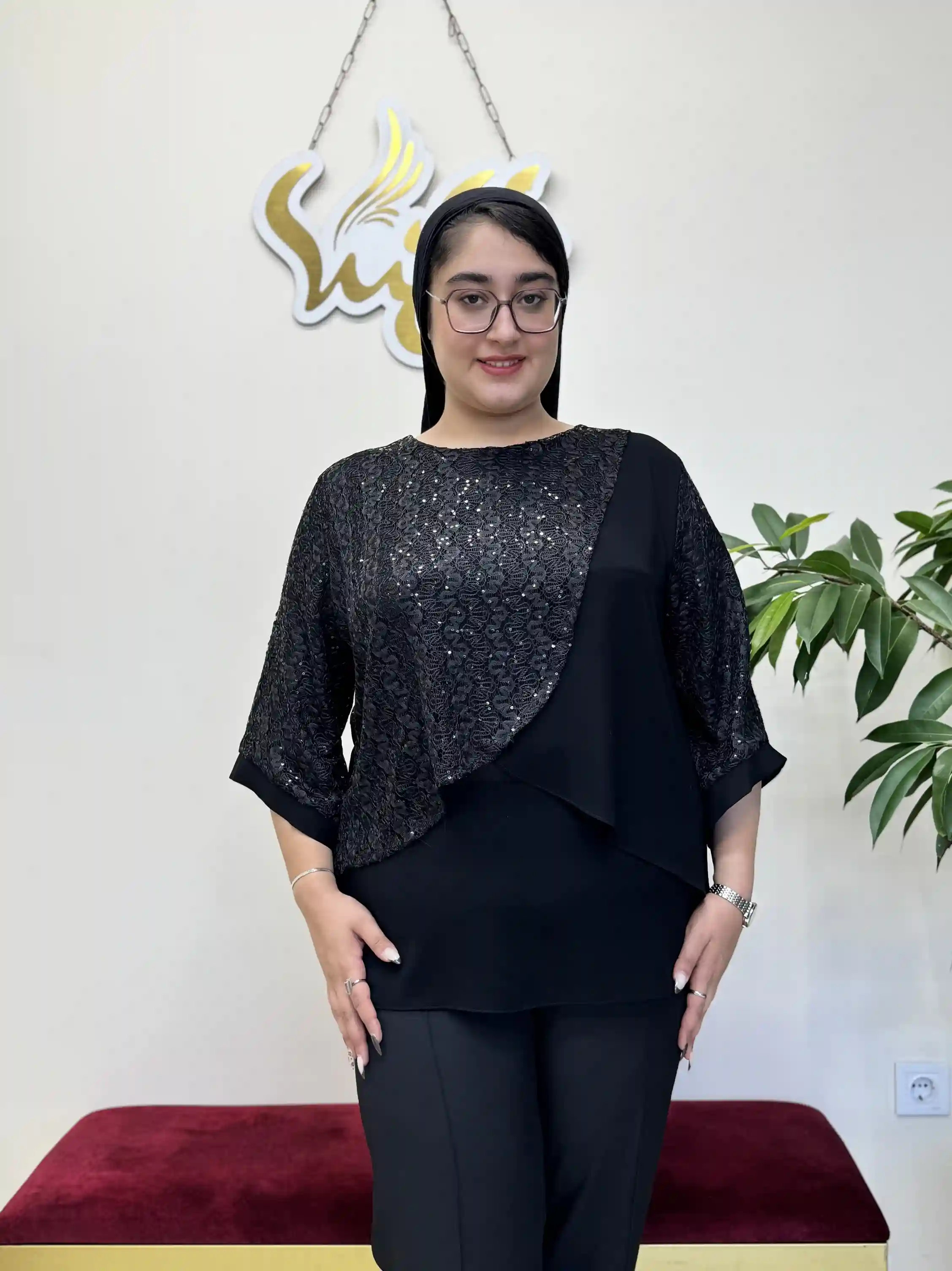 شومیز گیپور پولکی افروز