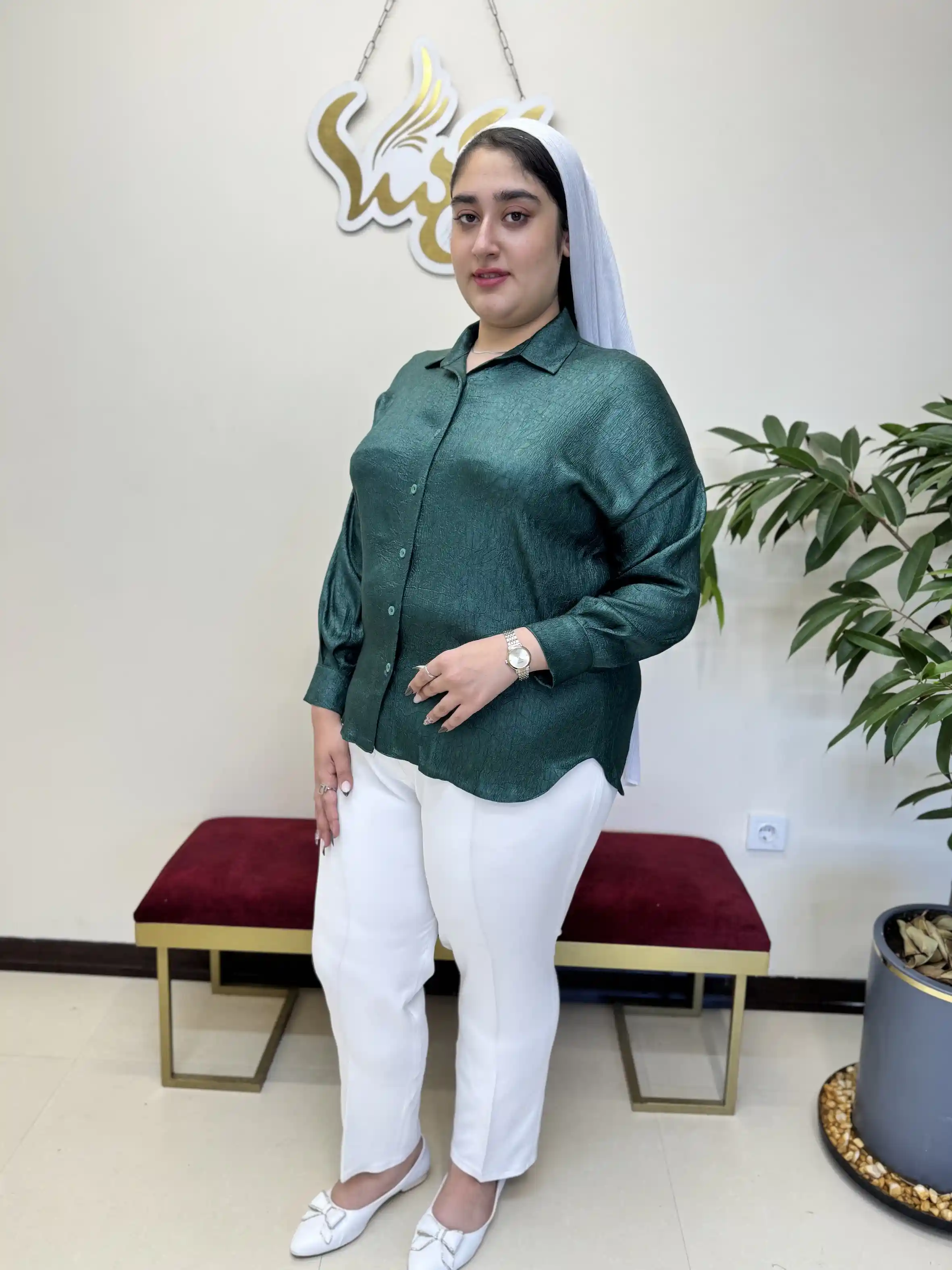 شومیز ساتن چروک