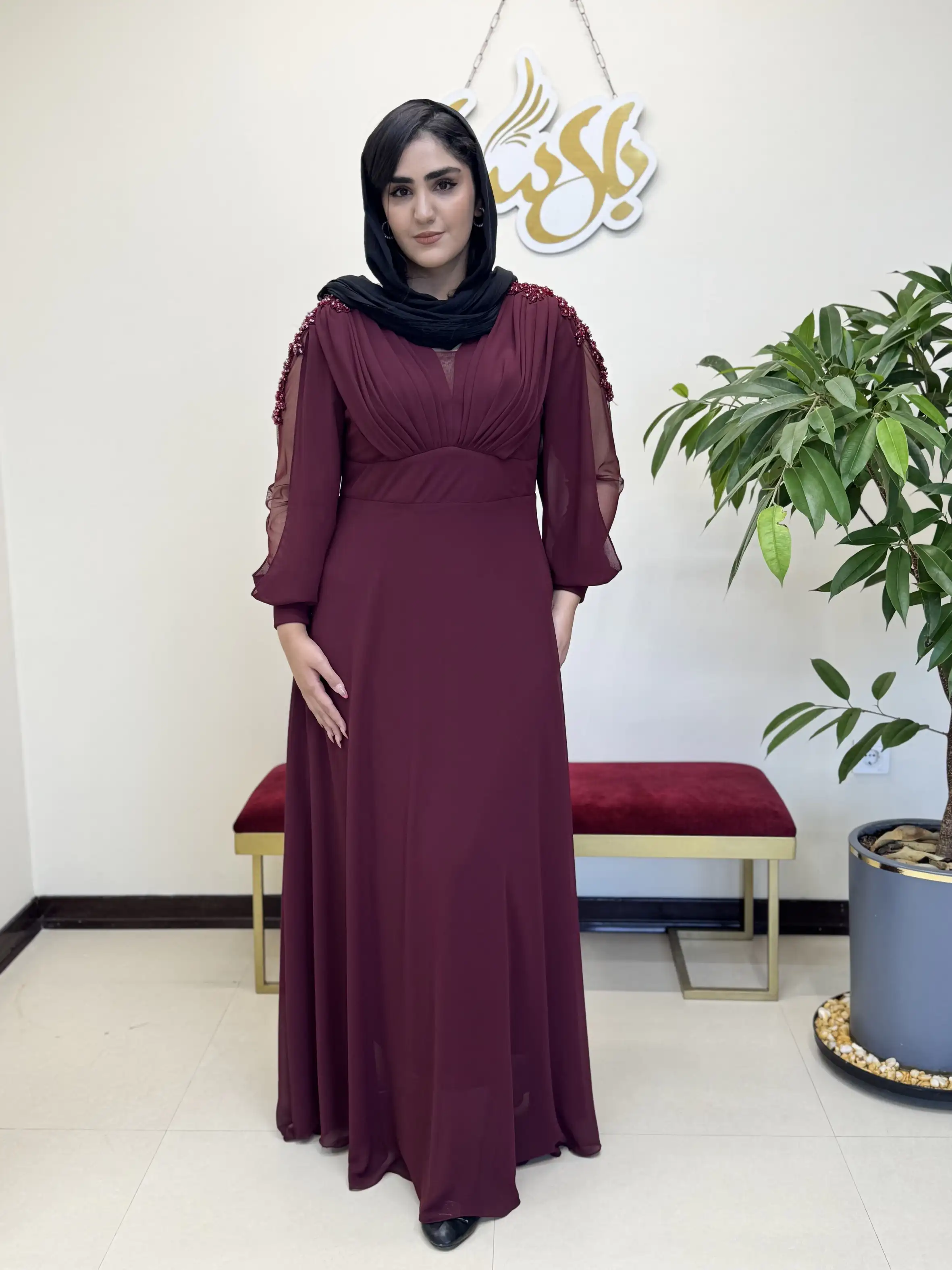 پیراهن حریر دلاریس