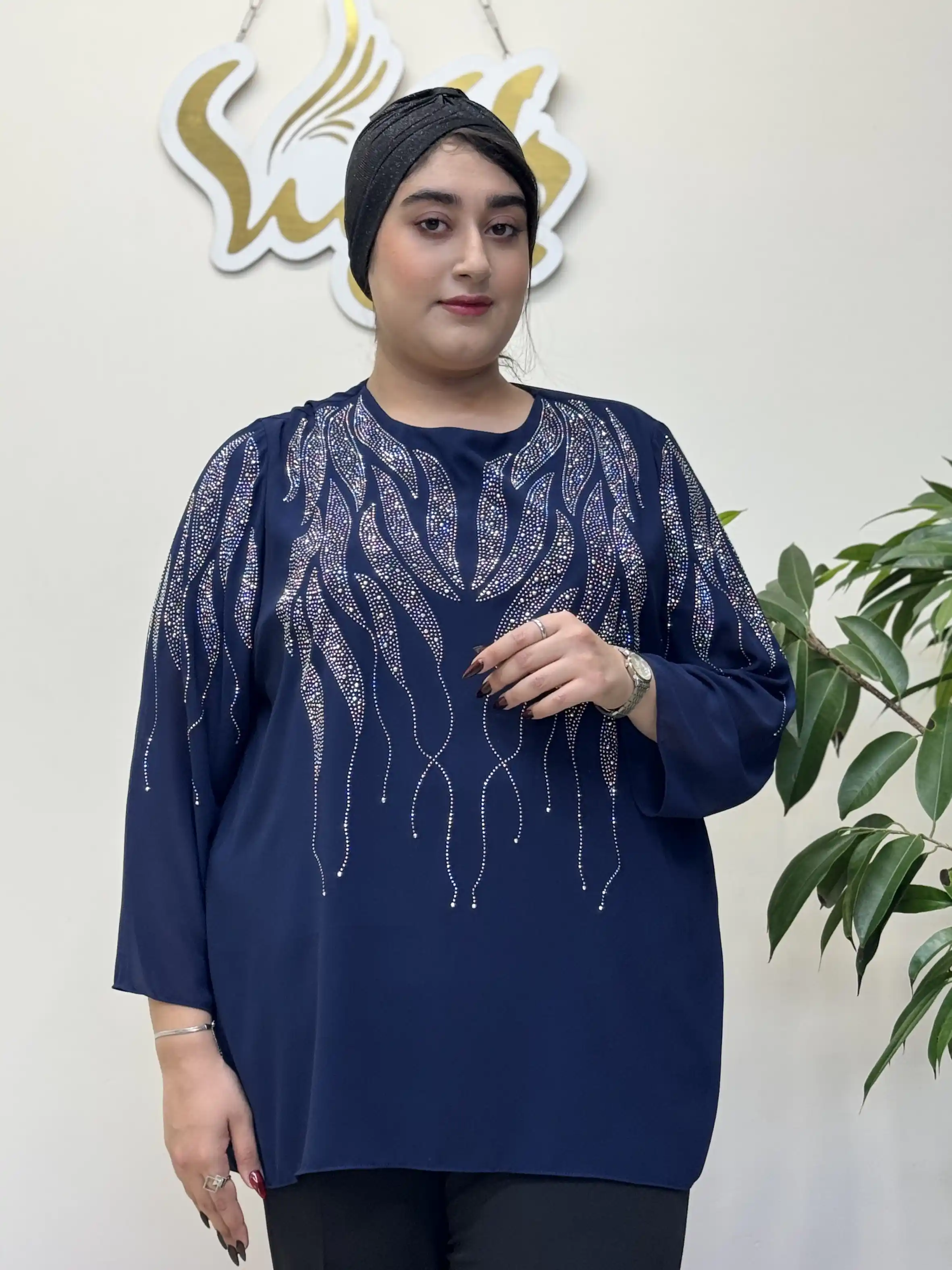 شومیز قواره دار نگینی