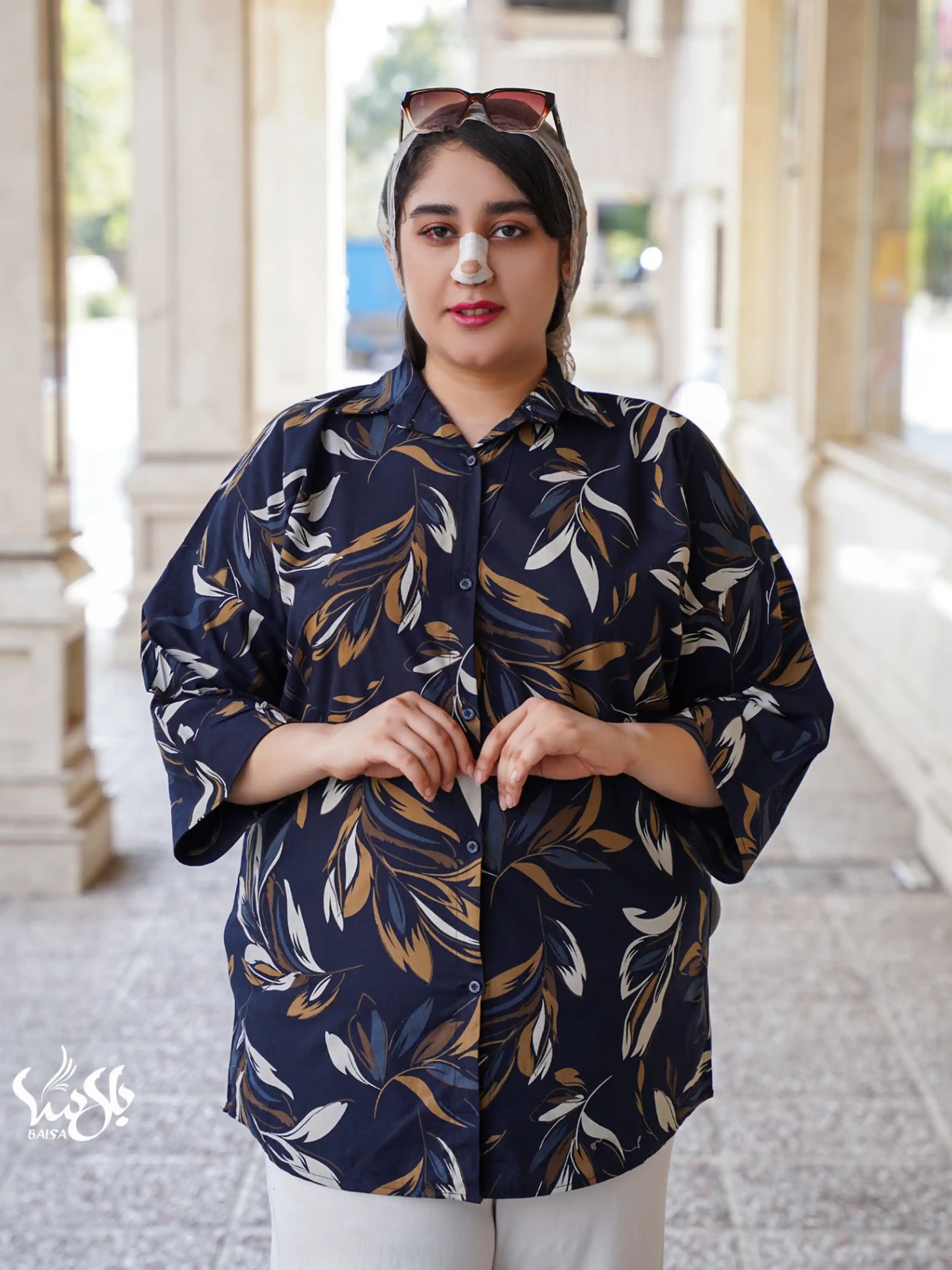 تونیک سایز بزرگ برگی