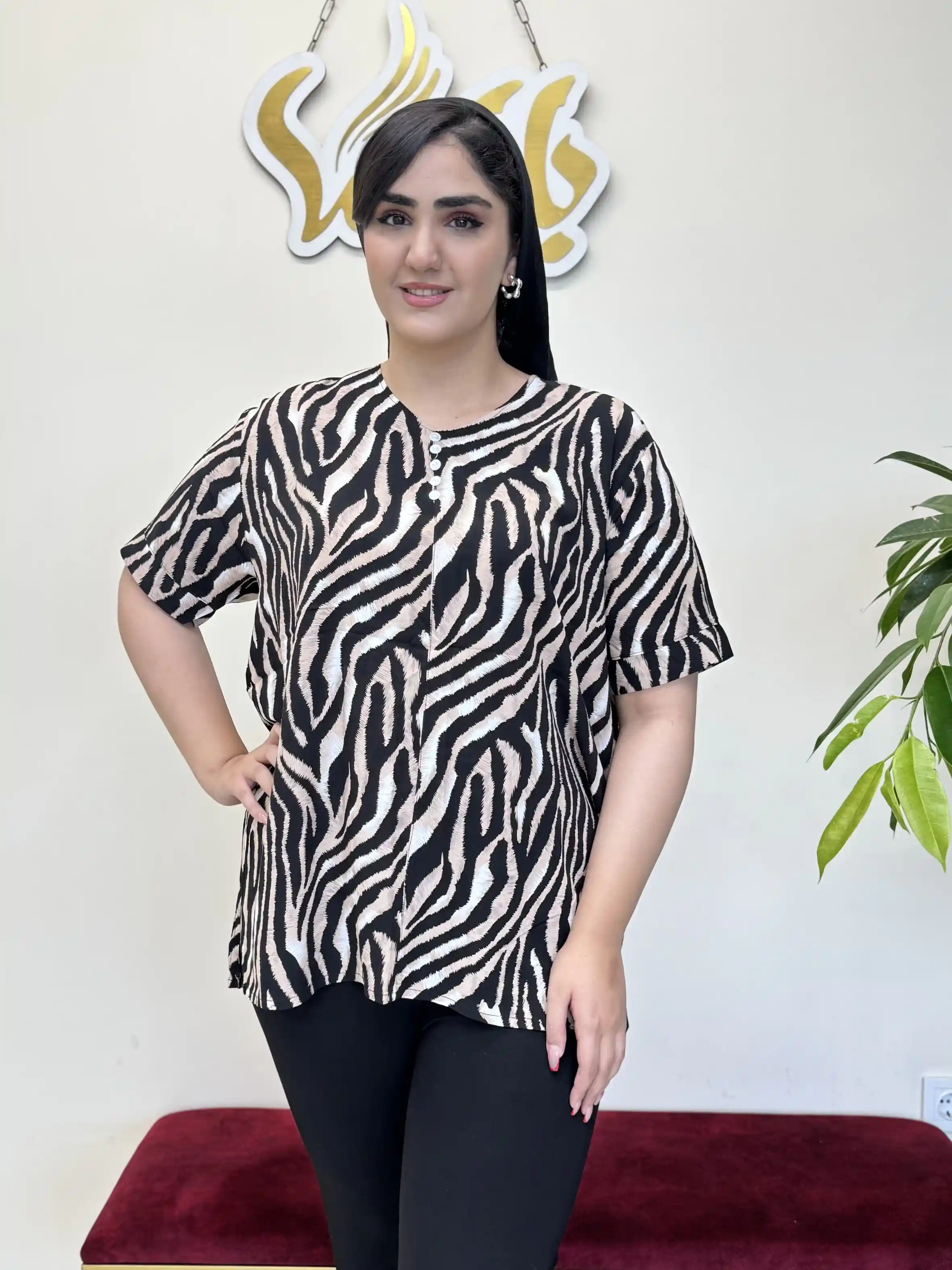 تیشرت نخی جلودکمه