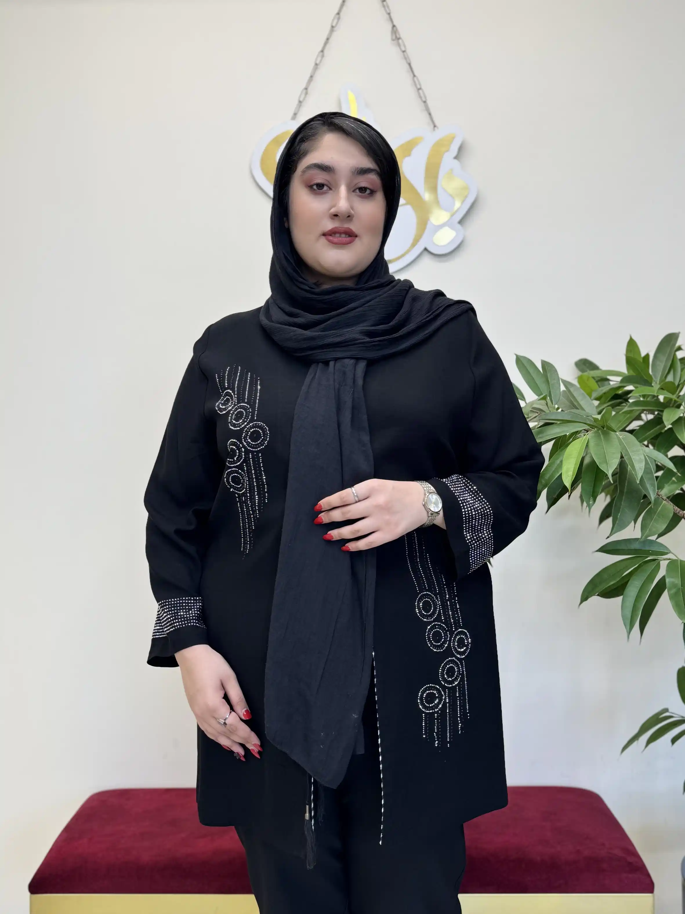 مانتو کتی شانتون نگین کاری