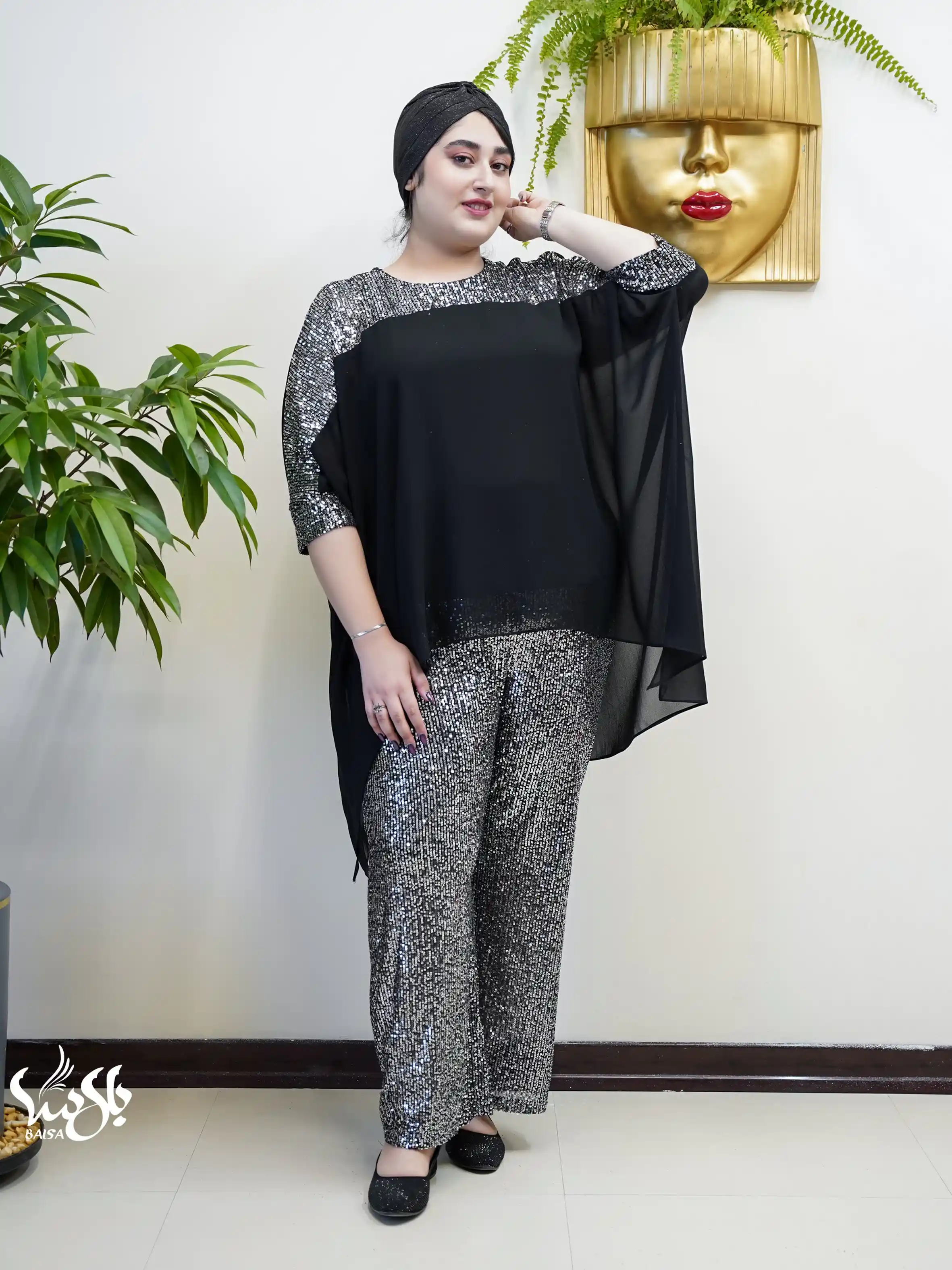 شومیز و شلوار پولکی