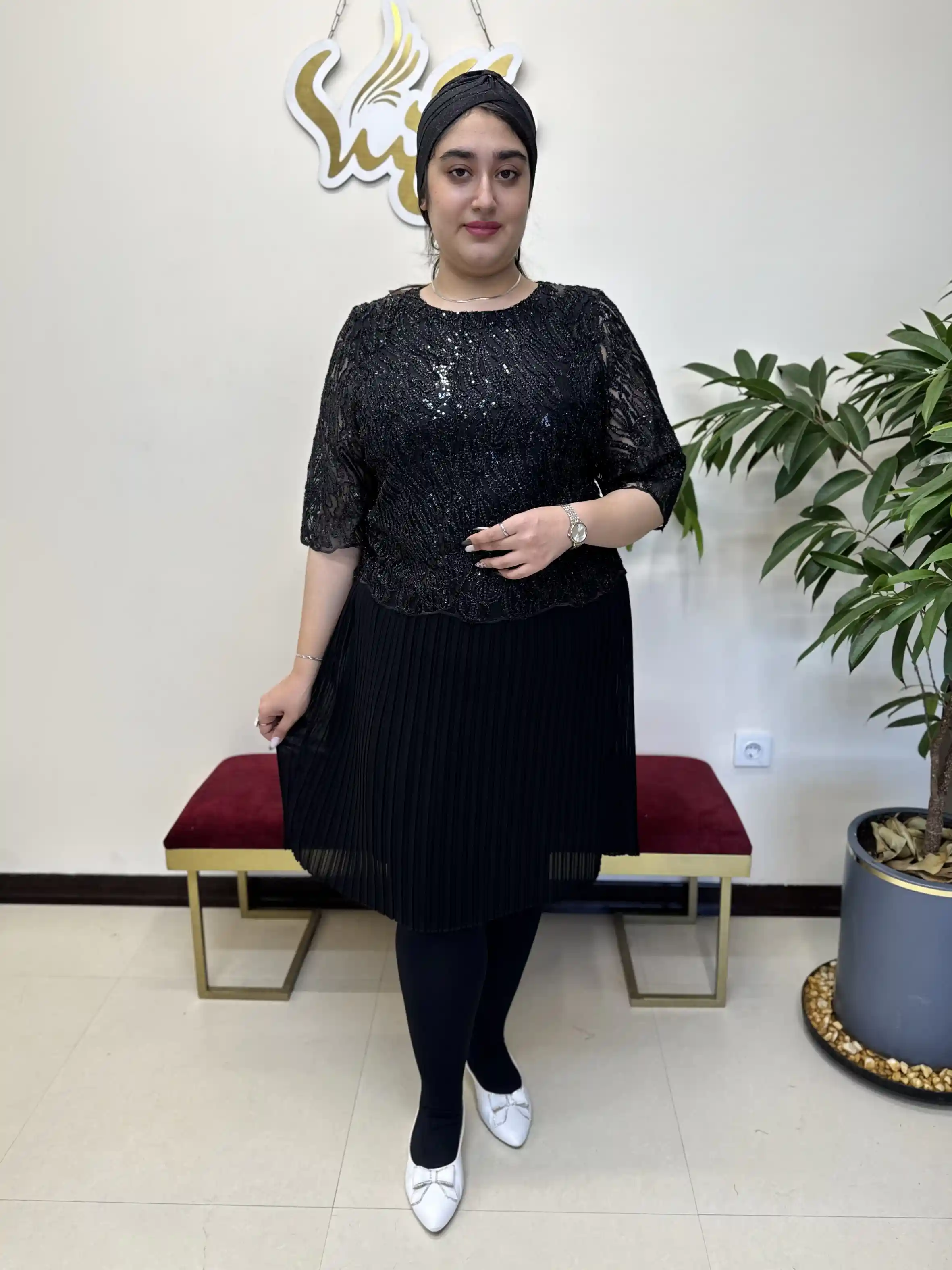 پیراهن پلیسه پولکی